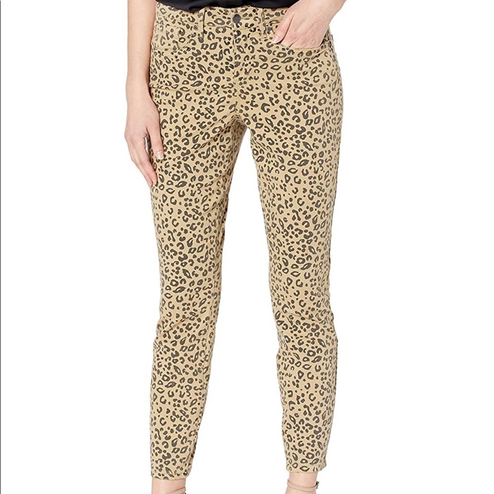 NJDJ Ami skinny ankle Sierra Jag leopard 8 animal print cheetah jean pants